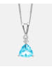 Diamant L'éternel Halskette mit Anhänger aus 375 Weißgold mit Diamant mit Topas