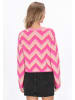 IZIA Cardigan in pink multicolor