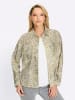Heine Jersey-Bluse in khaki-sand-bedruckt