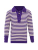 Swirly Damen Strickpullover in Lila Beige
