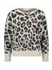 BETTY & CO Strickpullover mit U-Boot-Ausschnitt in Weiß/Schwarz