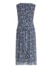 BETTY & CO Chiffonkleid ohne Arm in Nature/Dark Blue