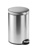 Durable Treteimer Edelstahl Rund 12 12 Liter silber metallic
