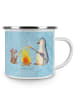 Mr. & Mrs. Panda Camping Tasse Pinguin Lagerfeuer ohne Spruch in Eisblau