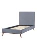 Beliani Einzelbett BAYONNE in Grau/Braun - (W) 101 x (H) 121 x (L) 212 cm