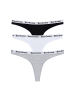 Juicy Couture Juicy Couture DANA COTTON THONG MULTIPACKS X3 in black/grey/white