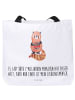 Mr. & Mrs. Panda Strandtasche Roter Panda mit Spruch in Weiß