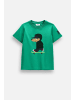 Coccodrillo Baumwoll-T-Shirt mit kurzen Ärmeln in grün