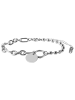Adeliás Damen Armband – Münze aus Edelstahl 17+3 cm in silber