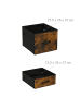 relaxdays Rollcontainer in Braun/ Schwarz - (B)40 x (H)68 x (T)40 cm