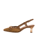 Tamaris Pumps aus Leder mit Absatz Braun