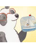 Mr. & Mrs. Panda Untersetzer Bär Segeln Design ohne Spruch in Weiß