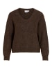 Vila Strickpullover in Coffee Bean