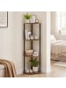 SONGMICS HOME Eckregal Braylin in Braun-Schwarz - (B)27 x (H)104.8 x (T)38.3 cm