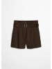 Marc O'Polo Paperbag-Shorts wide in Burnt Coffee