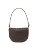 DuDu Schultertasche Leder 22 cm in coffee brown