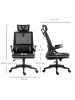 Vinsetto Bürostuhl-60L x 61B x 104,5-121,5H cm-Schwarz
