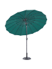 Beliani Marktschirm BAIA in Grün/Schwarz - (W) 255 x (H) 235 x (L) 255 cm