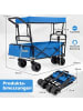 COSTWAY Bollerwagen faltbar mit Dach in Blau