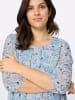 Sieh an! Schlupfbluse in himmelblau-ecru-bedruckt