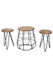 MCW 2er-Set Sitzhocker mit Tisch A80 mit Stauraum Industriedesign