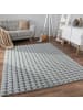 KADIMA DESIGN Hochflor Teppich Shaggy waschbar Unifarben Struktur Schlafzimmer in Grau