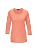 GOLDNER Leichter Ajour-Pullover mit Rollkante in melone