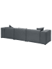 Beliani Ecksofa DOLVA in Grau/Schwarz - (W) 294 x (H) 72 x (L) 170 cm