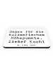 Mr. & Mrs. Panda Pinnwand Magnet Spruch Koch Dankeschön mit Spruch in Weiß