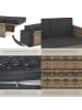 tectake Rattan Lounge, Hocker mit klappbarer Stütze