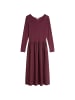 Jerseykleid flared in Mahagony Jam