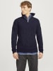 Jack & Jones Strickjacke mit Viertelreißverschluss in Night Sky