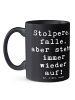 Mr. & Mrs. Panda Tasse Spruch Fehler machen und daraus lernen mi... in Schwarz