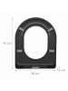 relaxdays Toilettendeckel in Anthrazit - (B)36 x (T)42 cm