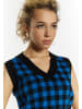 myMo ROCKS Damen Strick Pullunder in Schwarz Blau