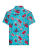 King Kerosin King Kerosin Hawaiihemd Hibiscus in blau