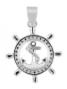 Adeliás Damen Anhänger Steuerrad aus 925 Silber in silber