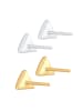 Elli Ohrringe 925 Sterling Silber Bi Color_Tri Color, Dreieck in Gold