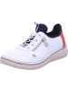rieker Slipper in weiss/rosso/navy