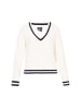 DreiMaster Maritim Women Sweater in offwhite navy