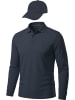 normani Herren Langarm Poloshirt mit passender Baseballkappe in Navy