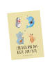 Mr. & Mrs. Panda Postkarte Big Einheit mit Spruch in Gelb Pastell
