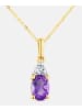 Diamant L'éternel Kette mit Anhänger, mit Amethyst, 375 Gelbgold