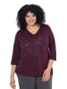 Ulla Popken Langarmshirt in weinrot