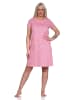 NORMANN Nachthemd Bigshirt kurzarm Herz Tupfen - 73292 in rosa
