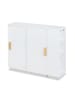 relaxdays Nischenschrank in Weiß/ Natur - (B)19,5 x (H)62 x (T)64 cm