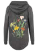 F4NT4STIC Oversized Hoodie Blumen Muster in charcoal