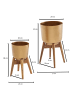 KADIMA DESIGN Blumentopf | Metall/Massiv, 2er Set, Gold, Pflanzkübel