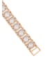 faina Women Crystal-Studded Bracelet in Rose Gold White