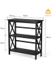 COSTWAY Konsolentisch Holz in Schwarz